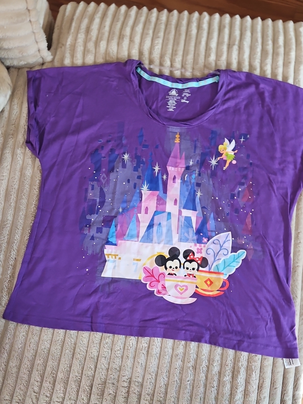 Joey Chou Disney Purple Castle & Teacup Character Short Sleeve Tee